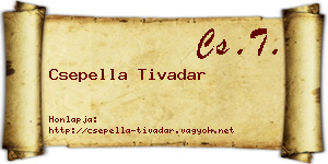 Csepella Tivadar névjegykártya